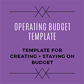 Operating Budget Template